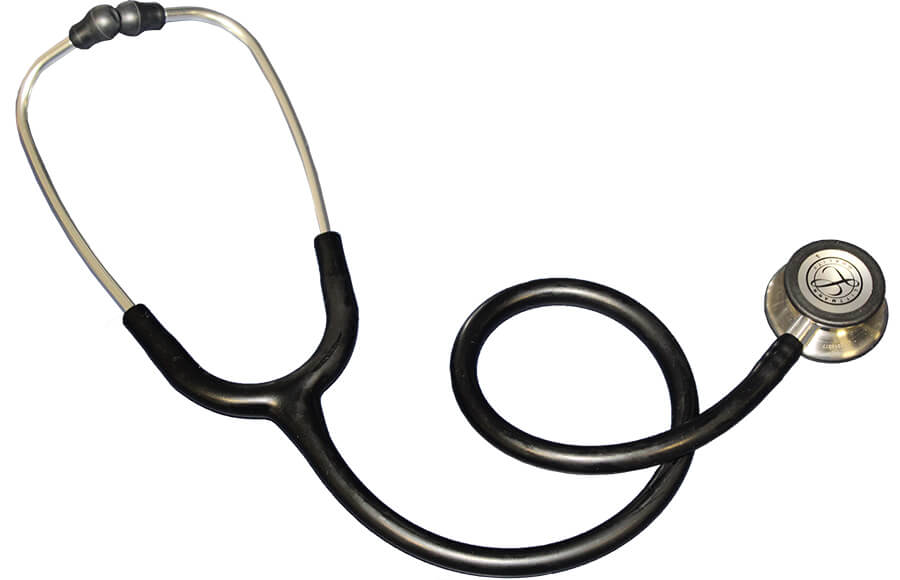 Stethoskop Edelstahl Erwachsene schwarz, Stethoskope